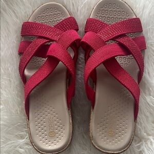 Bzees Women's Vibrant Red Sandals